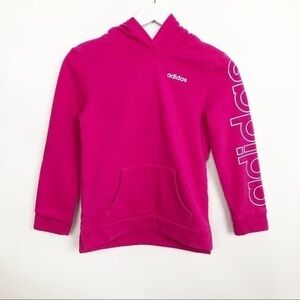 Adidas Girls Pullover Hoodie Top Kangaroo Pocket